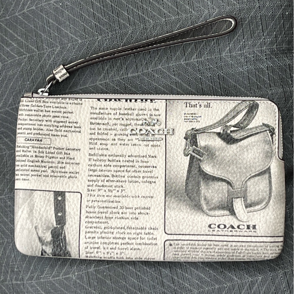 NWT Coach Large Corner Zip Newspaper Wristlet Retails $149 - Picture 10 of 11